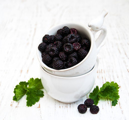 Cup with Blackberries