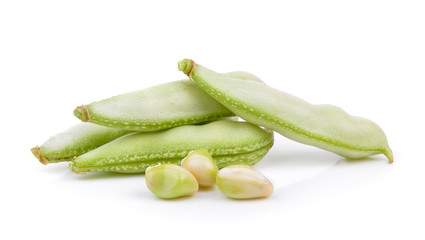 Green beans isolated on a white background