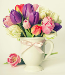 Beautiful tulips bouquet