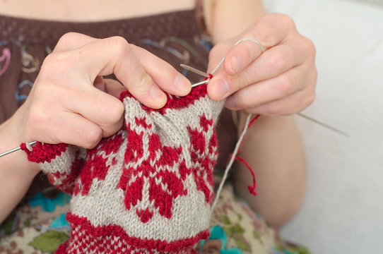 knitting snowflake pattern