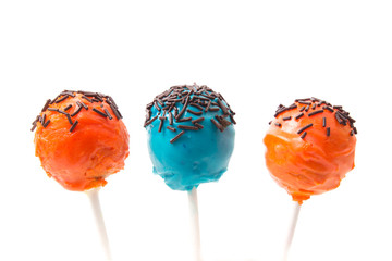 Three colored cakepops