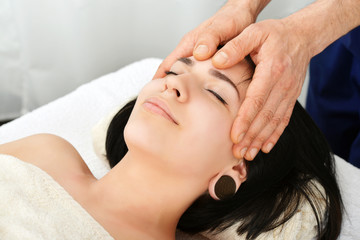 Naklejka premium Head massage