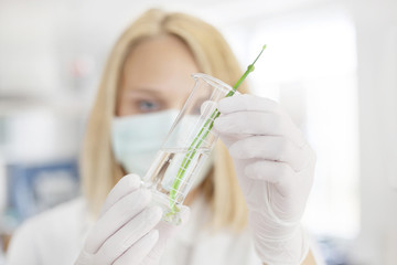 Young scientist in life science laboratory