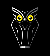 Owl eyes graphic vector