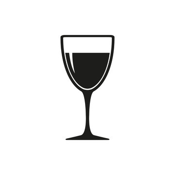 Wineglass with white or red wine vector