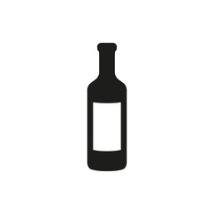wine bottle sign. Silhouette.