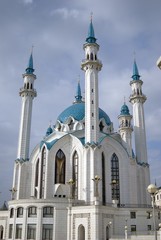 Fototapeta na wymiar Qolsharif Mosque in Kazan Kremlin, Tatarstan, Russia. UNESCO World Heritage Site.
