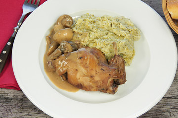 lapin sauce champignons 17032016
