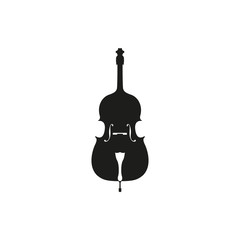 Vector illustration of acoustic Cello on white background