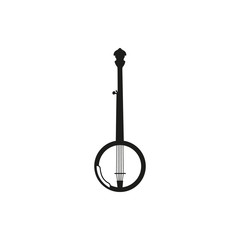 Vector illustration of acoustic Banjo on white background