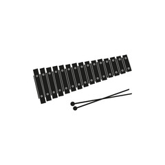 Vector illustration of Xylophone on white background
