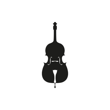 Vector illustration of acoustic Cello on white background