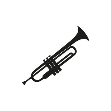 Vector illustration of Trumpet on white background