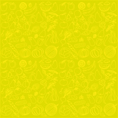 pattern of yellow fruits and vegetables