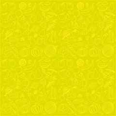 pattern of yellow fruits and vegetables