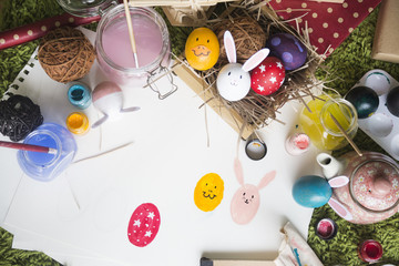 Coloring Easter Eggs for easter day concept