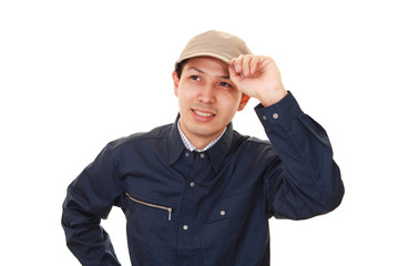 笑顔の作業員