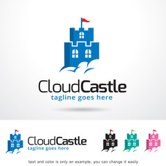 Cloud Castle Logo Template Design Vector 
