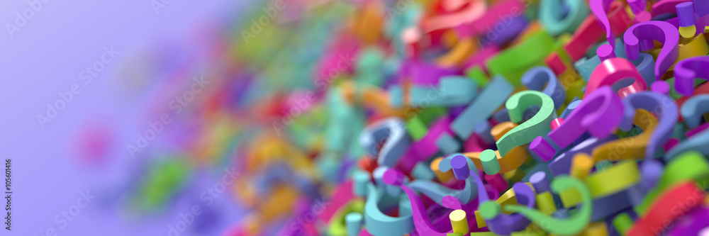Poster infinite question marks