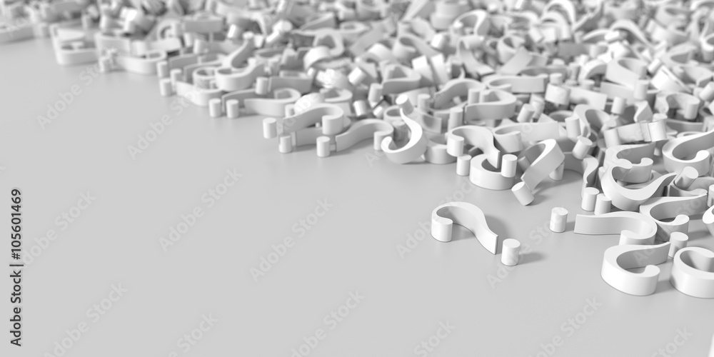 Poster infinite question marks