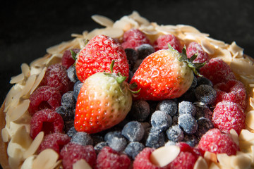  mixed fruit tart ready for dessert