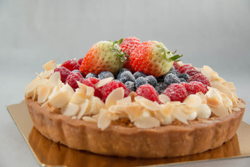 mixed fruit tart ready for dessert