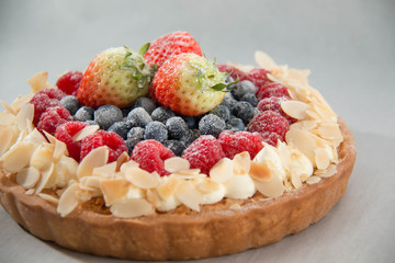  mixed fruit tart ready for dessert