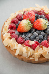  mixed fruit tart ready for dessert