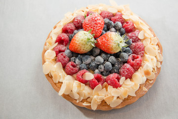  mixed fruit tart ready for dessert