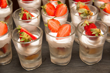  delicious Mini strawberry in glass  dessert station