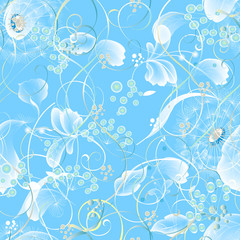 Fototapeta premium Stylish floral seamless pattern