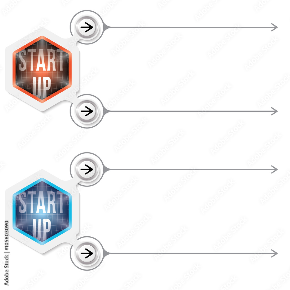 Poster two abstract frames for your text and start up headline