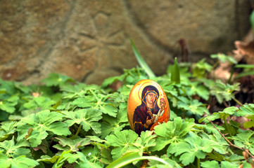 abandoned tomb and Easter egg