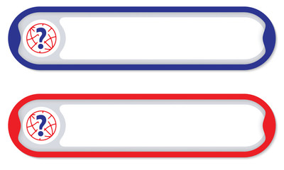 Colored frames for any text with globe icon