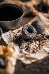 Cups of black tea