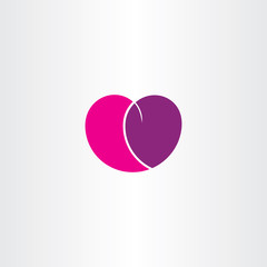 heart love icon symbol vector design element logo