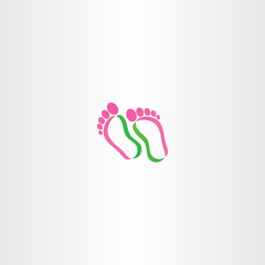 human foot icon vector element design