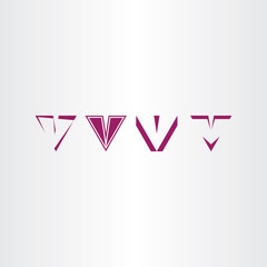letter v icon sign v set collection vector logo