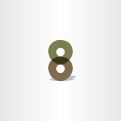 number 8 logo icon 8 vector eight symbol