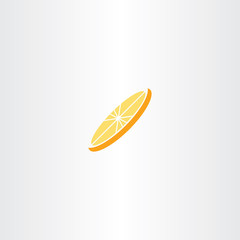 orange slice clipart vector icon logo