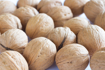 Walnuts close up