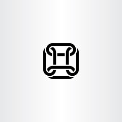 square chain link vector logo icon design
