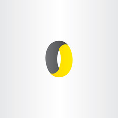 zero 0 number o letter vector icon logo