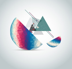 Triangles designs abstract background 