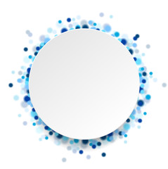Abstract blue shiny circles vector background