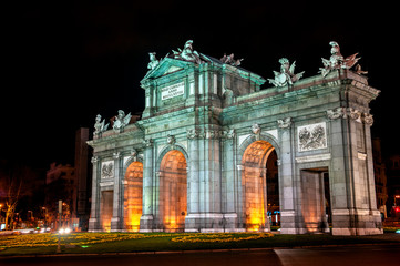 Fototapeta na wymiar The Puerta de Alcala in Madrid, Spain
