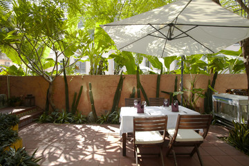 Southeast Asian-style restaurant ,Outdoor patio