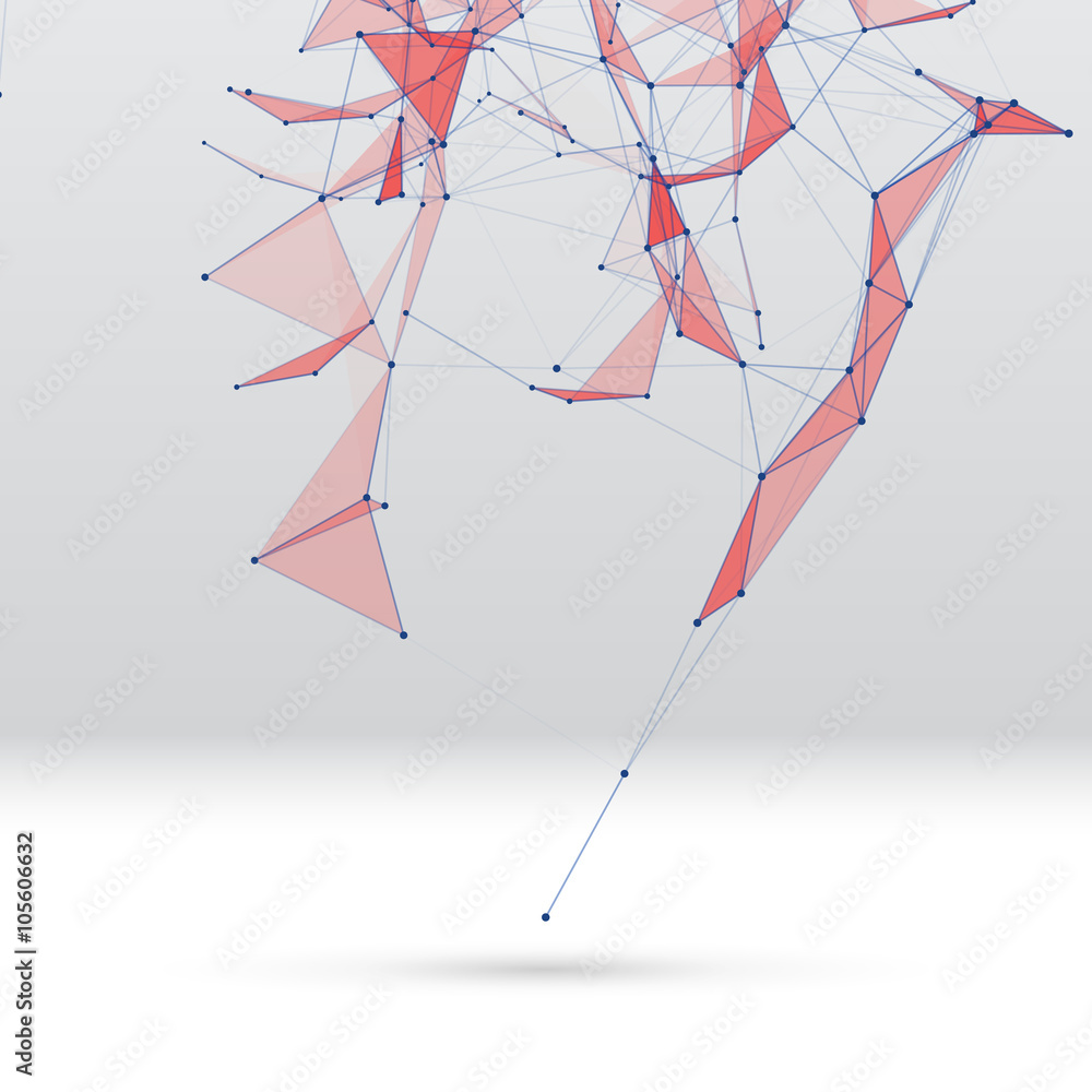 Poster abstract background with dotted grid
