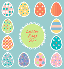 Set of colorful Easter Eggs