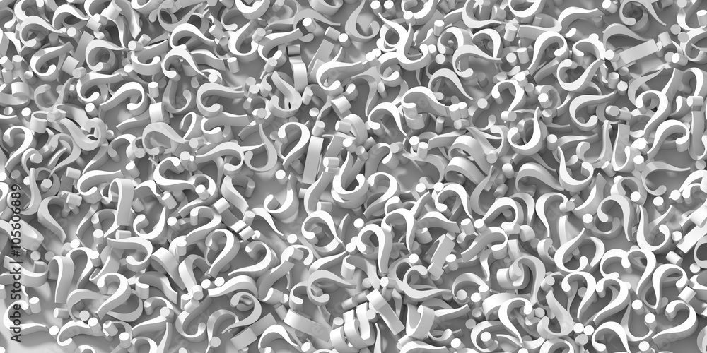 Wall mural infinite question marks